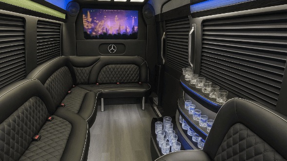 14 Passenger Sprinter Limousine Interior