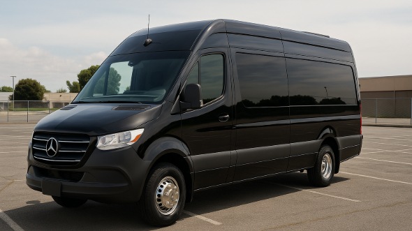 Exterior of Novato Party Bus Company's 14 Passenger Sprinter Limousine in Novato