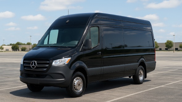 Exterior of Vallejo Party Bus Company's 14 Passenger Sprinter Limousine in Vallejo