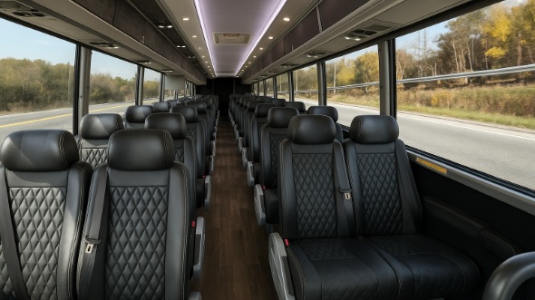 Interior of Santa Rosa Party Bus Company's 25 Passenger Minibus in Santa Rosa