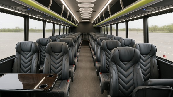 Interior of Santa Rosa Party Bus Company's 28 Passenger Minibus in Santa Rosa
