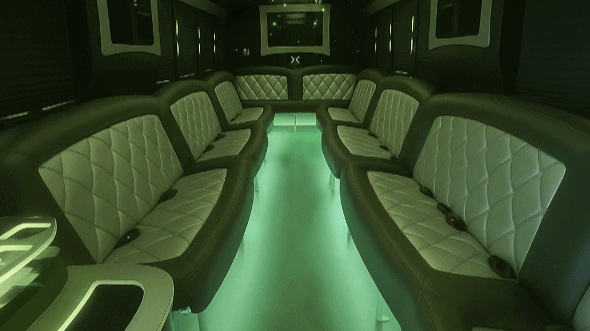 Interior of Concord Party Bus Company's 30 Passenger Party Bus in Concord