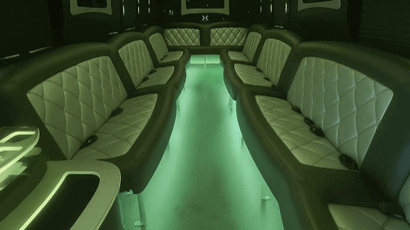 Interior of San Francisco Party Bus Company's 30 Passenger Party Bus in San Francisco