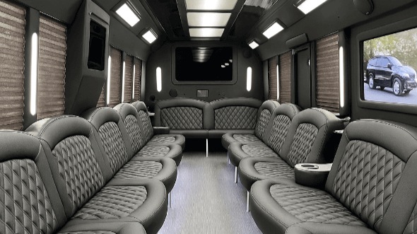 Interior of Richmond Party Bus Company's 40 Passenger Party Bus in Richmond