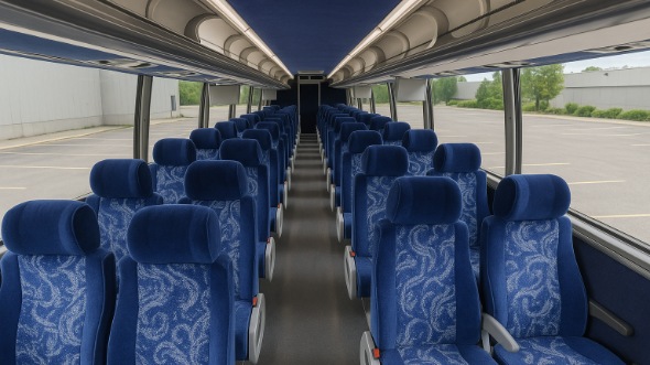Interior of Santa Rosa Party Bus Company's 46 Passenger Charter Bus in Santa Rosa