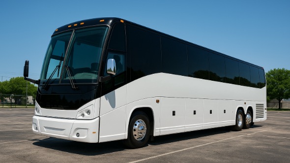 Exterior of Santa Rosa Party Bus Company's 47 Passenger Charter Bus in Santa Rosa
