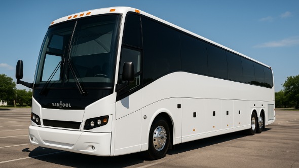 Exterior of Santa Rosa Party Bus Company's 51 Passenger Charter Bus in Santa Rosa