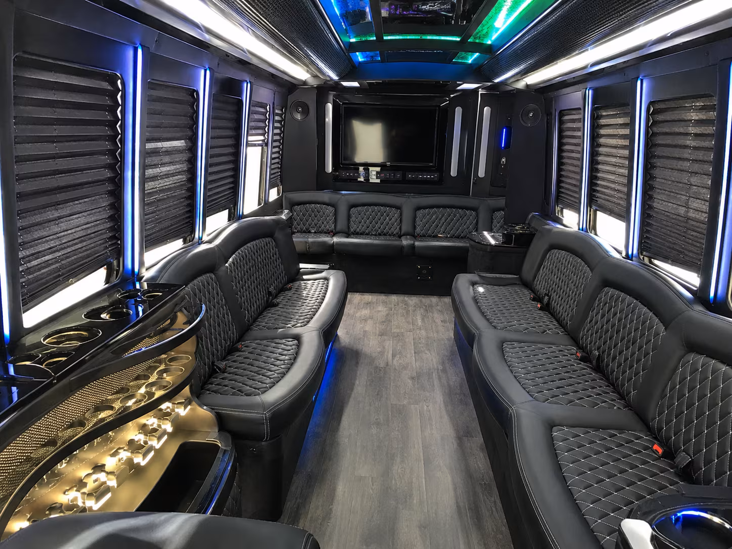 20 Passenger Party Bus Interior