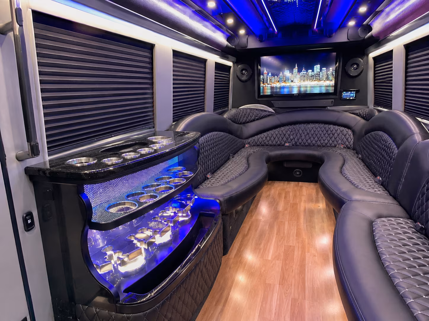 25 Passenger Party Bus Inside