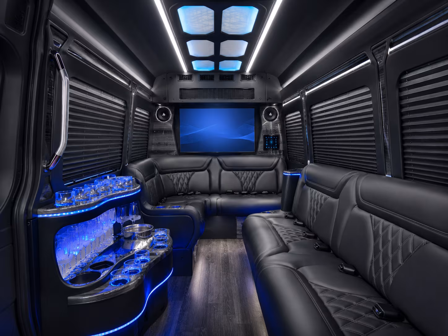 Santa Rosa Airport Shuttle & Transportation party bus exterior
