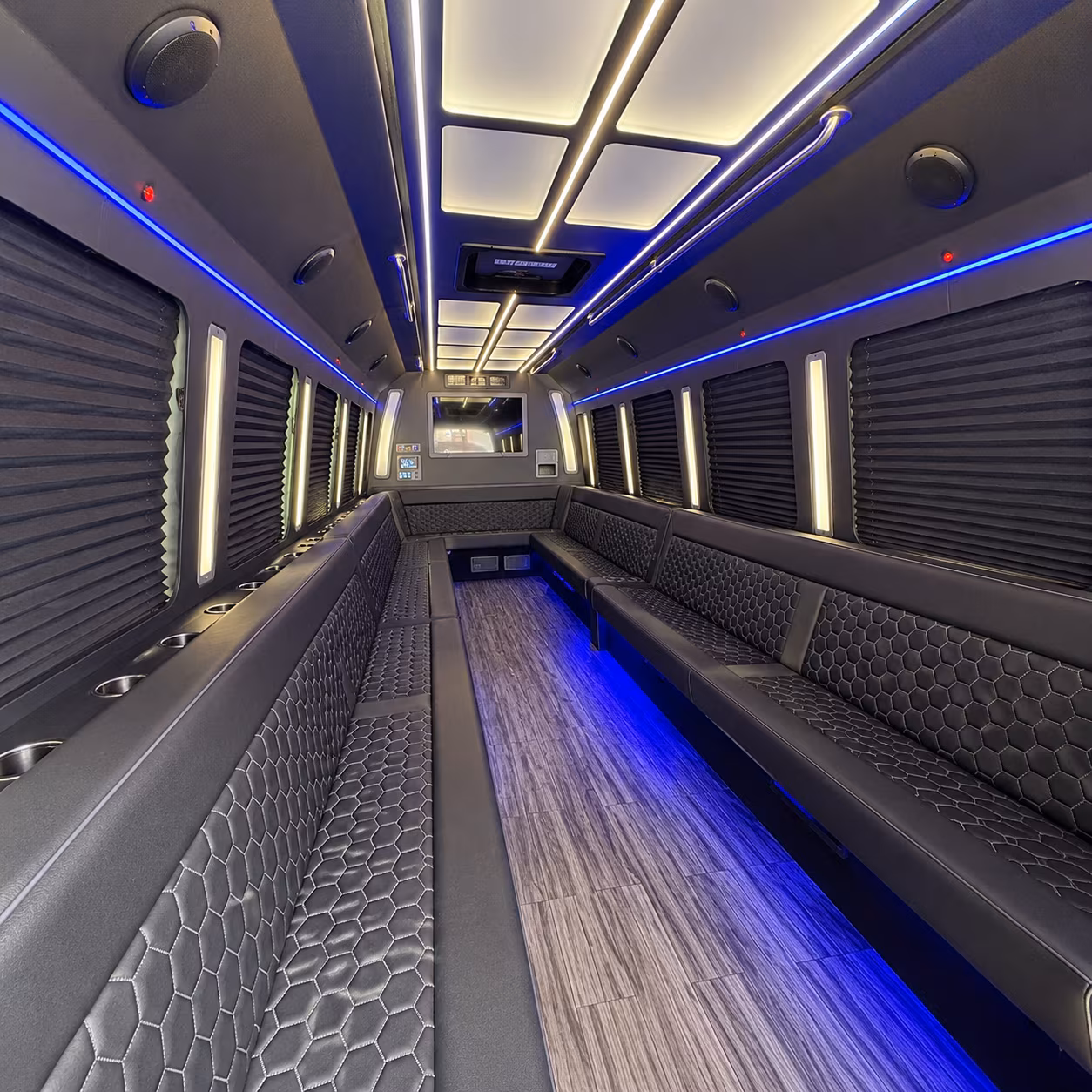 Santa Rosa Birthday, Sweet 16, & Quinceañera Transportation party bus exterior
