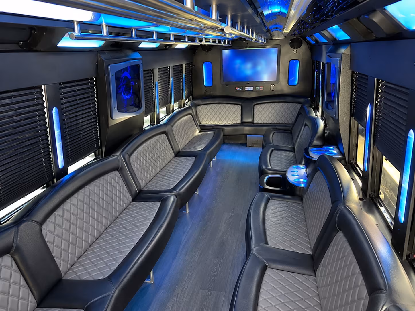 Santa Rosa Private Event Transportation party bus exterior