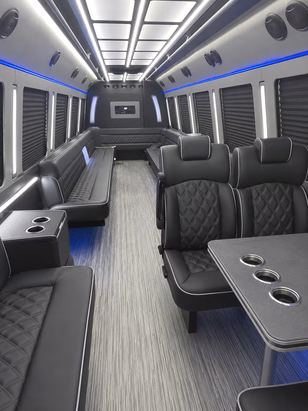 Santa Rosa Private Event Transportation party bus interior